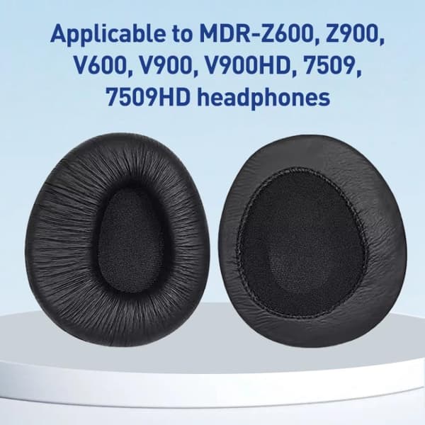 Bløde ørepuder til Sony MDR-Z600 / Z900 / V600 / V900 - Sort