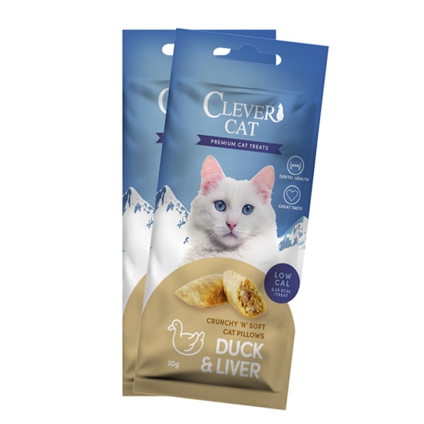 Kattgodis med anka og lever - Treateaters Cat Pillows 30 g