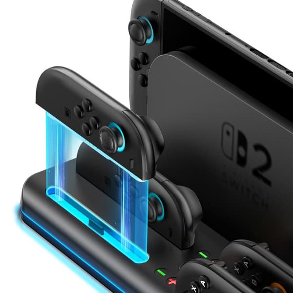Latausteline RGB-valaistuksella Nintendo Switch 2:lle