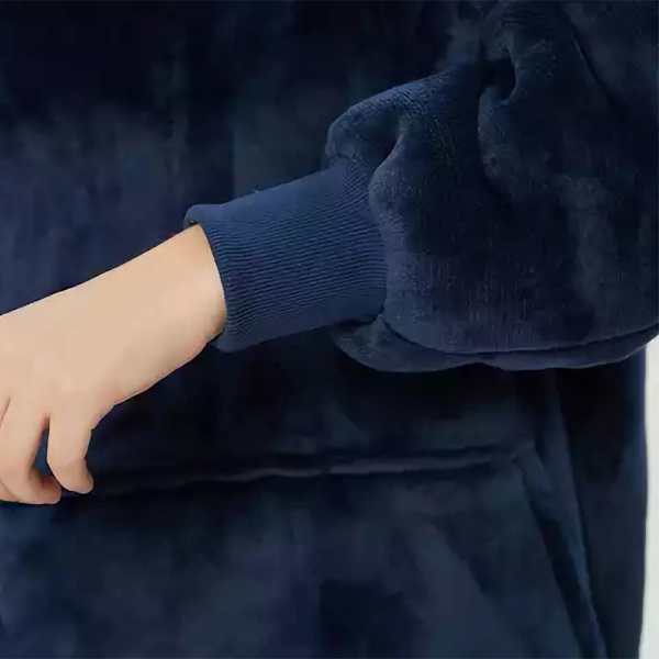Oversized hoodie - Marineblå 120cm