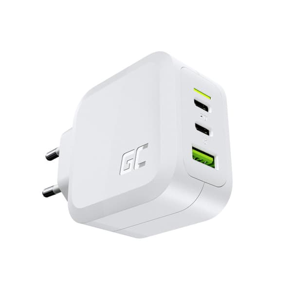 Green Cell PowerGaN 65 W vægoplader med 2 x USB-C og 1 x USB QC