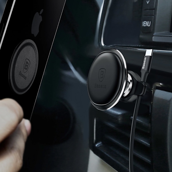 Magneettinen autoteline tuulettimen ritilöille, jossa on 360 as