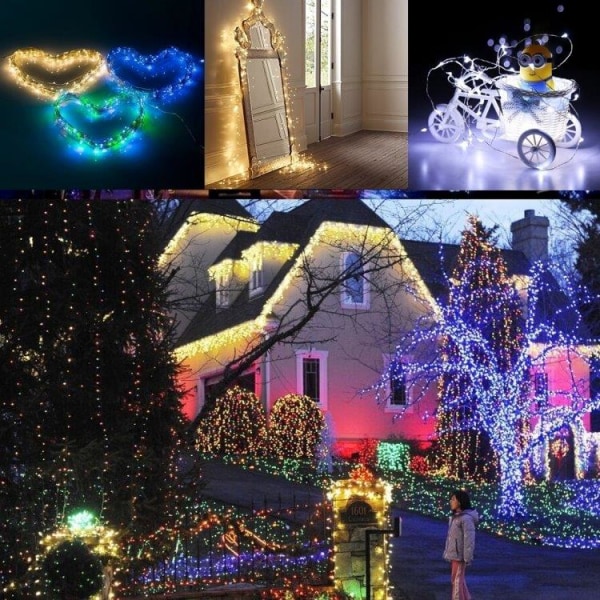 Ljusslinga / Led-slinga 10meter - 100st gula lampor