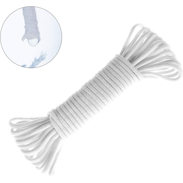 Vandingssnor af polyester og bomuld 8 mm 10 m