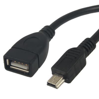 Mini-USB till USB OTG-adapter med 5-pin-anslutning