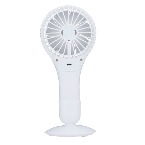 Håndholdt ventilator - hvid, kompakt og bærbar