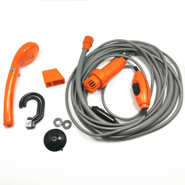 Campingdusch 12V med pumpfunktion