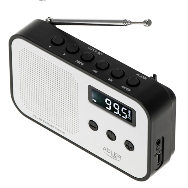Adler FM-radio med PPL og LCD-display