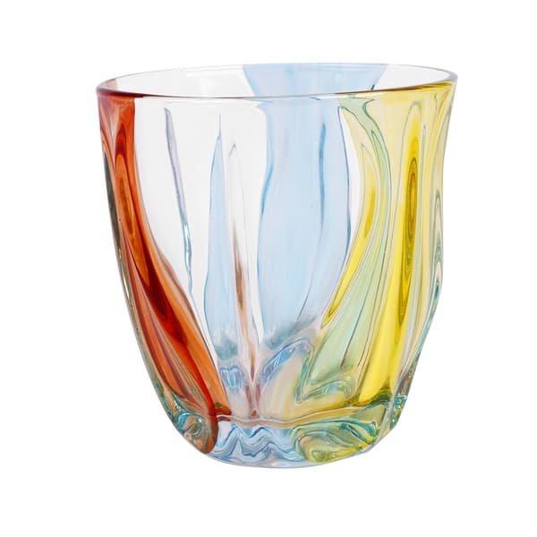 Flerfarvet drikkeglas