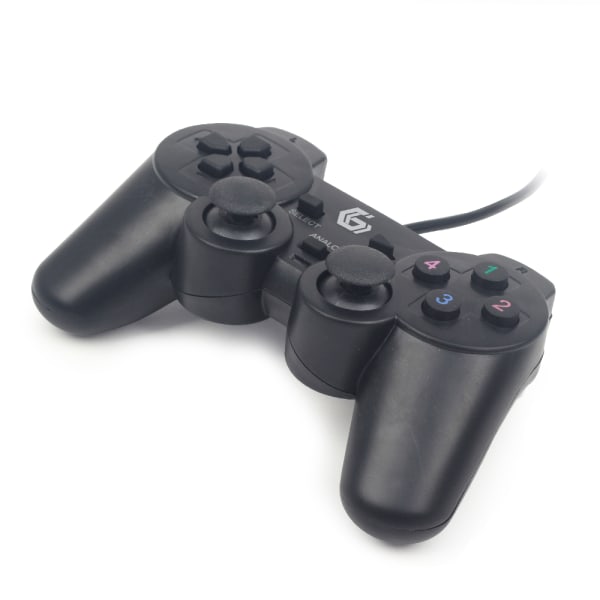 Gembird Dual Vibration Trådad spelkontroll för PC - Svart