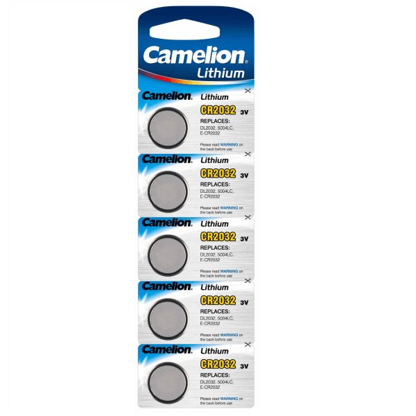 Camelion Lithium CR2032 - 3V knapcellebatteri i 5-pak