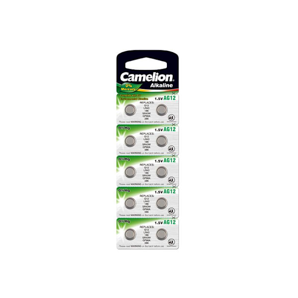 Camelion AG12 / 301 / 386 / LR43 Knappcellsbatteri 10-pack