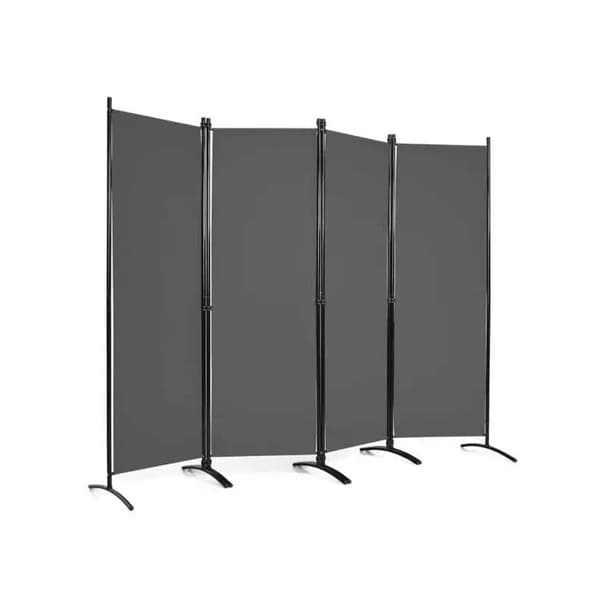 Rumsavdelare 4 paneler H173cm - Grå