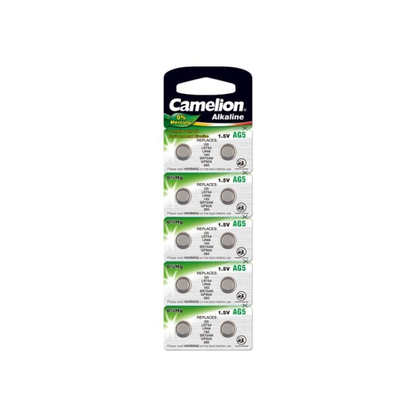 Camelion AG5 / 309 / 393 / LR48 Knappcellsbatteri 10-pack