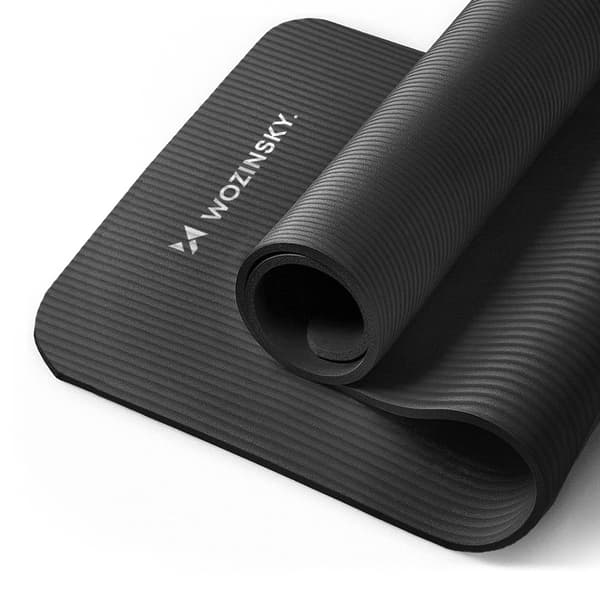 Wozinsky Yogamåtte 181 x 63 x 0,9 cm - Sort