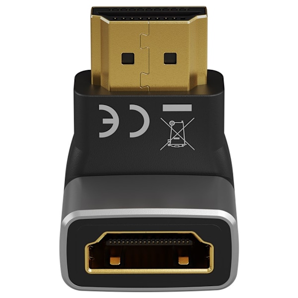 Goobay vinklad HDMI-adapter 8K 60Hz 270° med guldpläterade kont