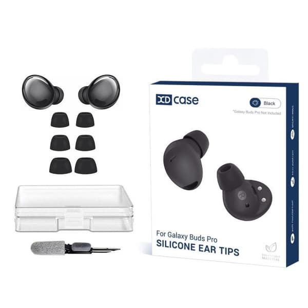 Öronkuddar i silikon 3 par till Galaxy Buds Pro - Svart / Silik