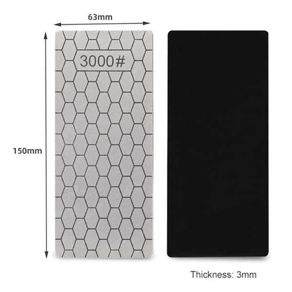 Diamantbrynstål 3000# / diamantbrynsten 150 x 63 mm / slipsten