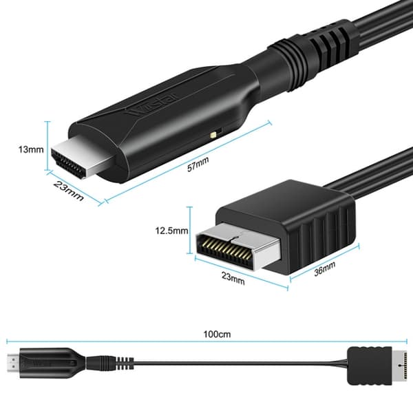 Adapterkabel Sony PS1 / PS2 till HDMI 1m