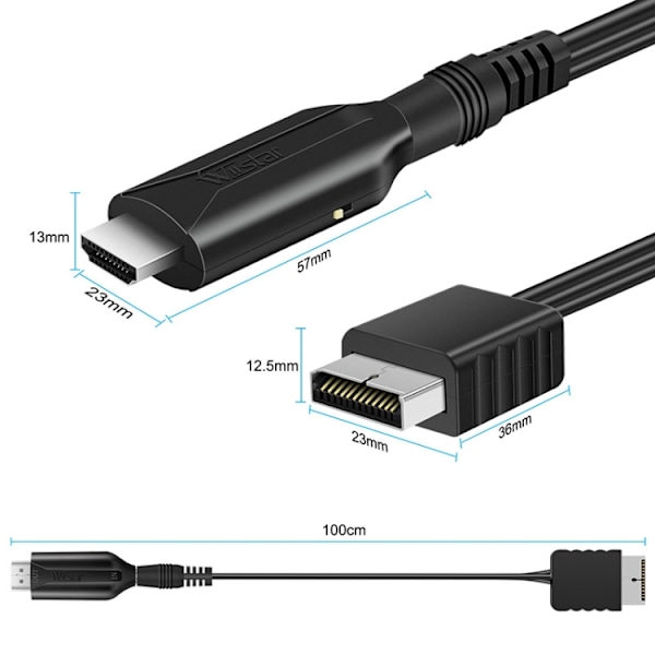 Sovitinkaapeli Sony PS1 / PS2 HDMI:hen 1 m
