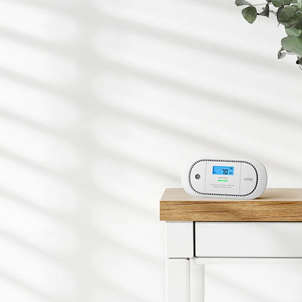 X-Sense XC01-R kolmonoxiddetektor med utbytbart batteri och LCD