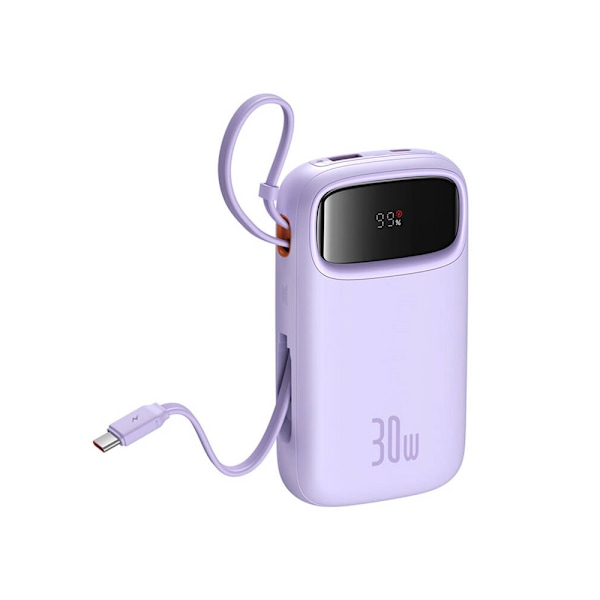 Baseus QPow 2 Powerbank 30W 20000mAh med 2xUSB-C - Lilla