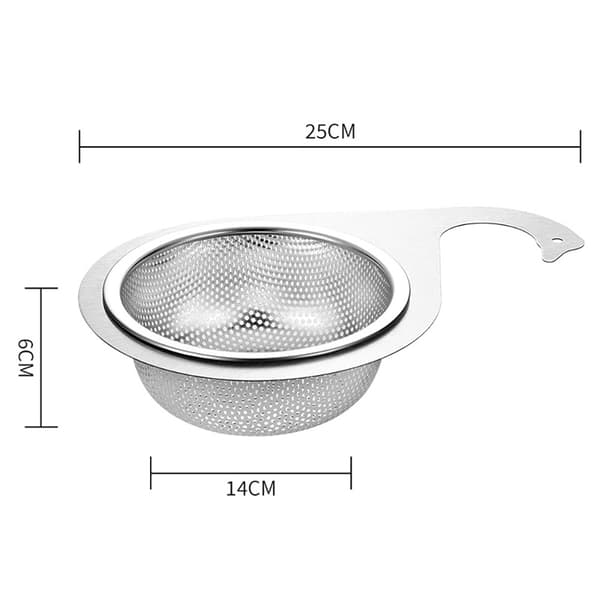 Rostfritt durkslag 14cm