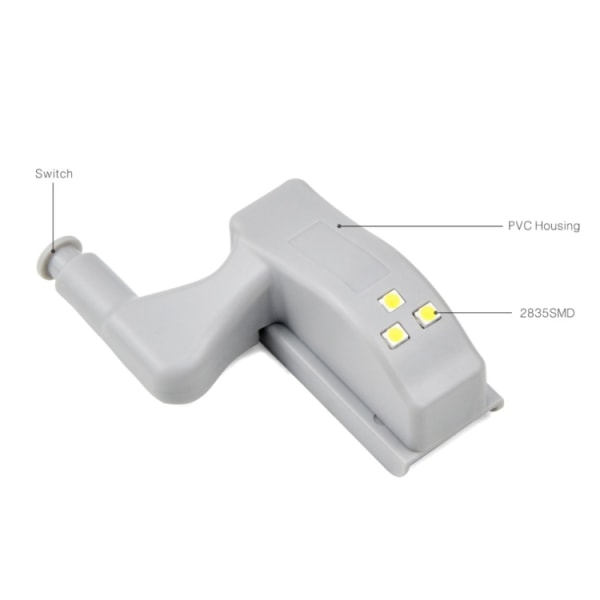 Sensor-LED-skabslampe / garderobedørslampe - 10-pak