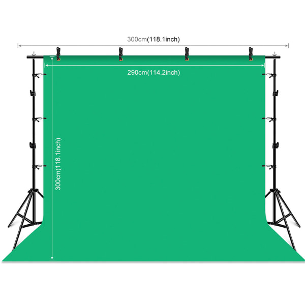 PULUZ Studio taustakangas telineellä 2x3m - Punainen / Sininen