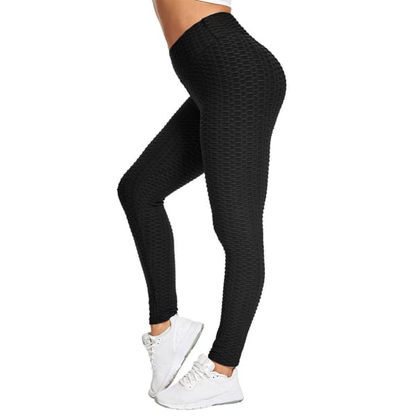 Scrunch Tights korkea vyötärö Small - Musta