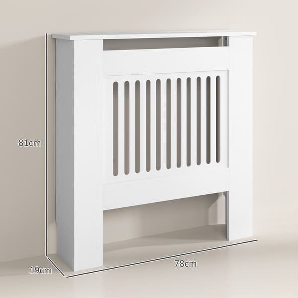 Element cover - hvid radiatorskjuler 79x19x81cm med hylde