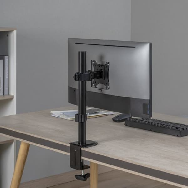 Skrivbordsfäste för 1 skärm, max 32" med flexibel justering