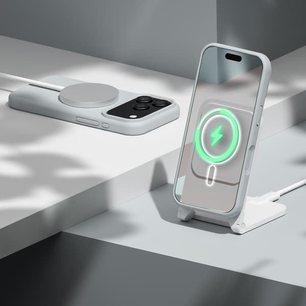 Etteri silikone MagSafe-etui i sølv til iPhone 17/18 Pro / Sili