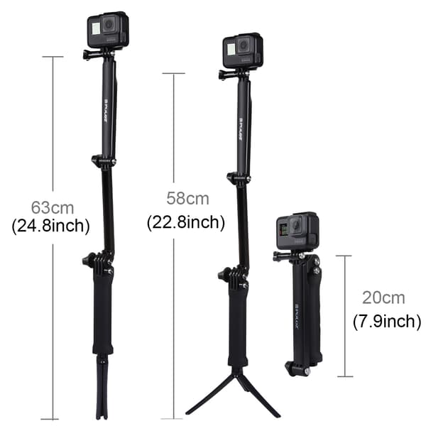 3-vejs selfie-stang og stativ til GoPro HERO