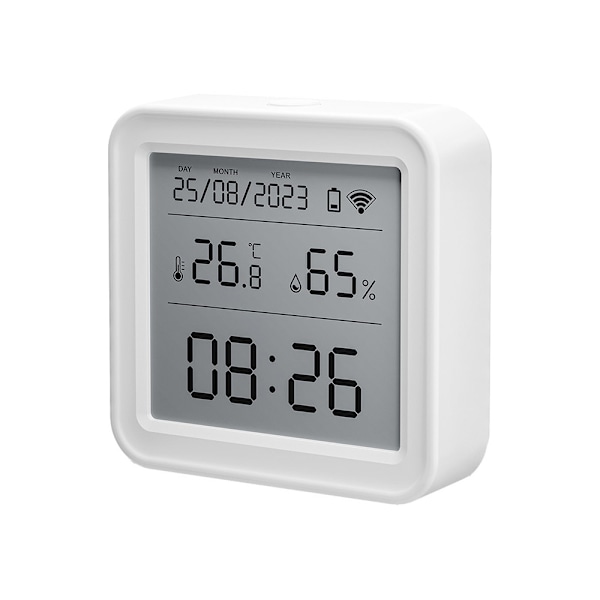 Smart termometer og fugtighedsmåler med Zigbee- og Tuya-kompati