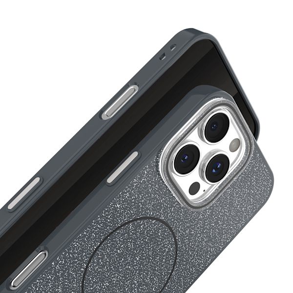 Glitrende cover til iPhone 15 – Sort
