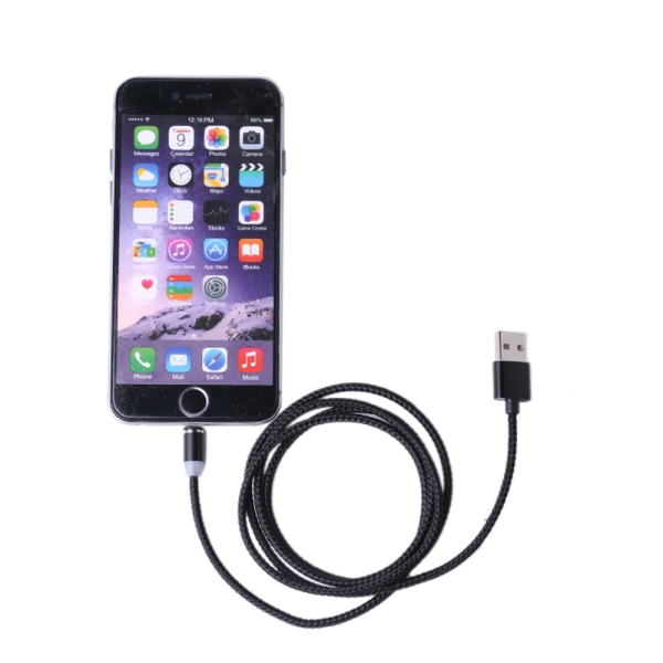 Magnetisk laddkabel till Mobiltelefon - iPhone + Micro-Usb + Us