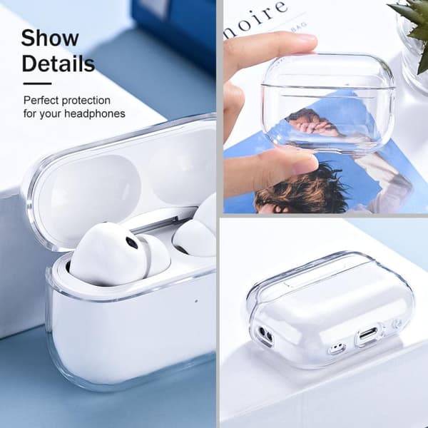 Cover til AirPods Pro 3 – Transparent