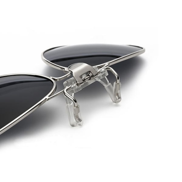 Clip-on Pilot Solglasögon - Brun färg