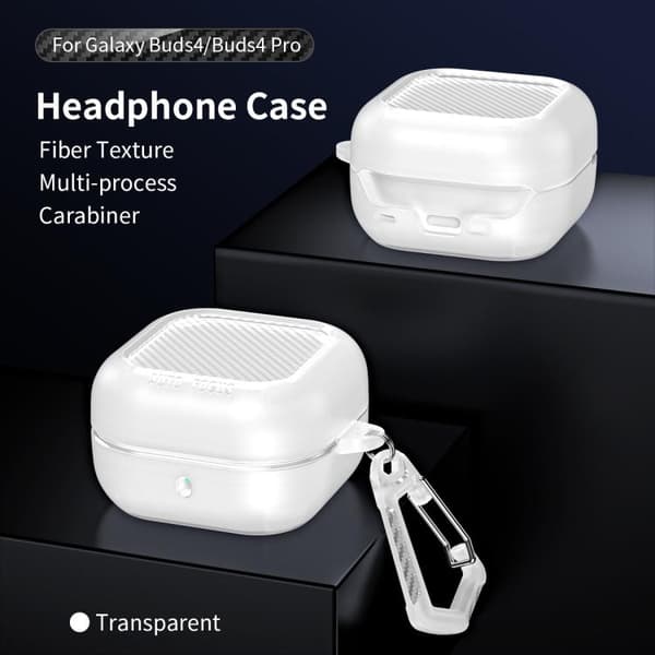 Fodral till Samsung Galaxy Buds4 / Buds4 Pro / transparent hörl