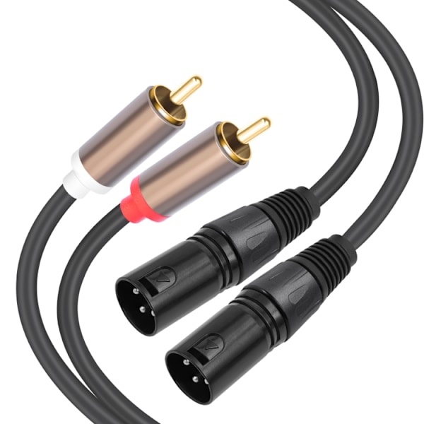 Ljudkabel 2 RCA hane till 2 XLR hane 1,5m