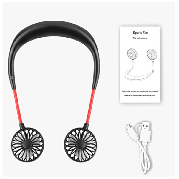 Dovent hængende ansigtsventilator med genopladelig funktion