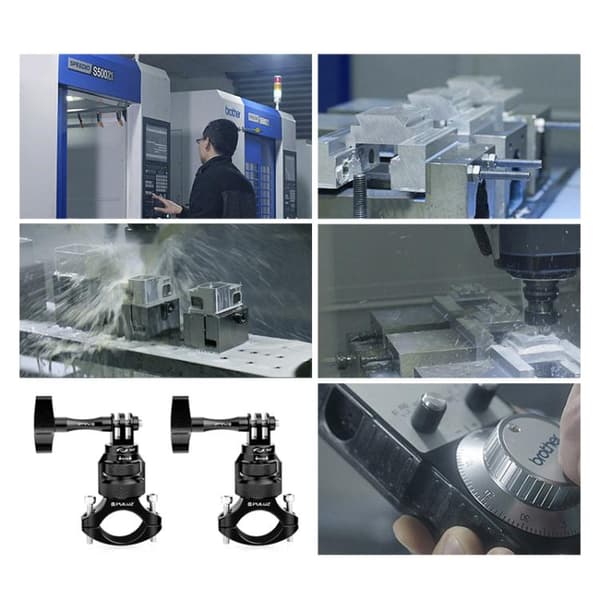 360° actionkamera-holder til styr i aluminiumslegering