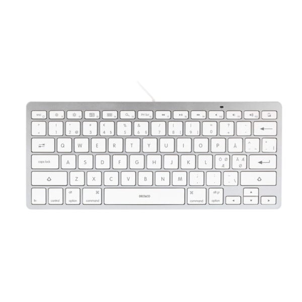Trådbundet tangentbord med USB-C för iPad, iPhone och Mac – nor Silver