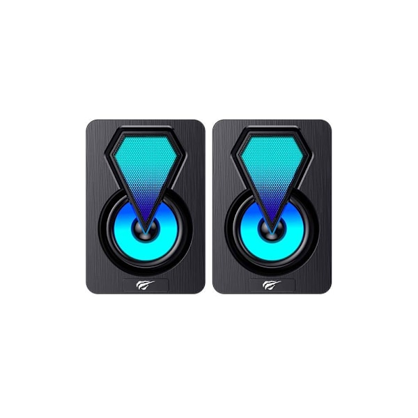 Havit Datorhögtalare Mini 3Wx2 med RGB-belysning - Svart