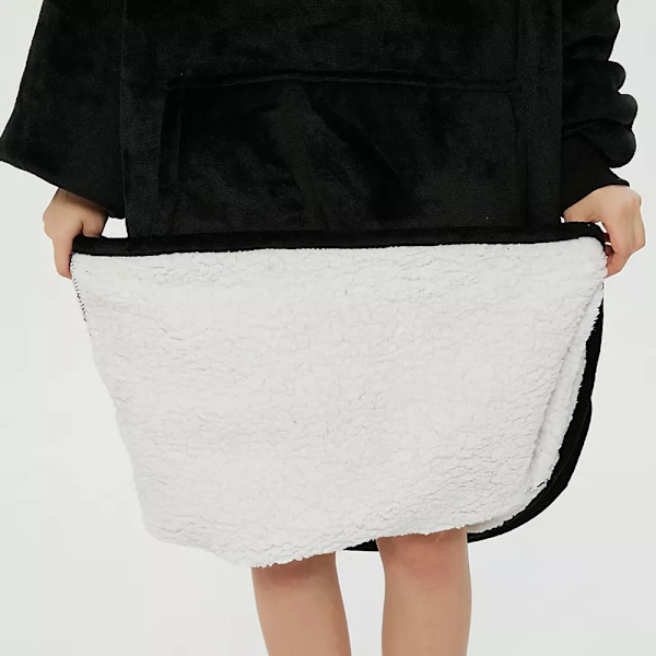 Oversized hoodie - Sort 120cm