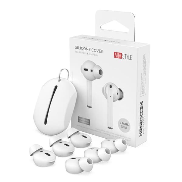 Silikoneovertræk til AirPods 1/2 Small - Hvid