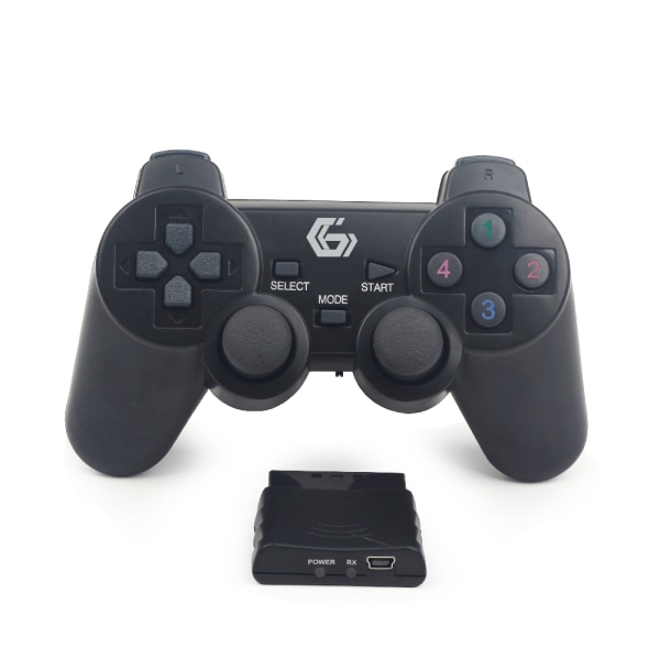 Gembird Dual Vibration Trådløs controller til PC, Playstation 2
