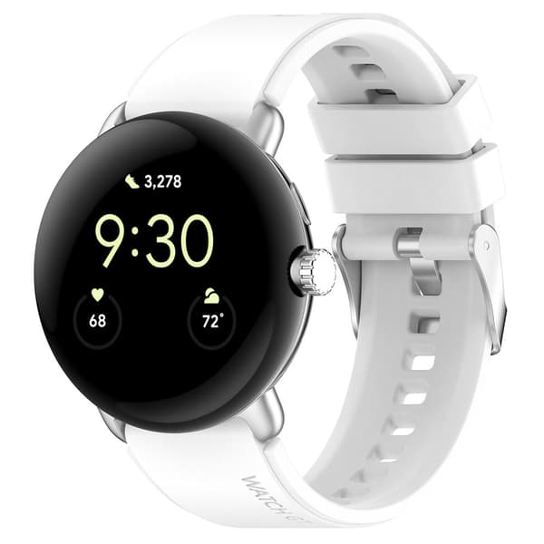 Silikonearmbånd til Google Pixel Watch 1 / 2 - Hvid