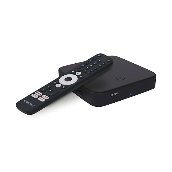 Stærk DVB-T2/C Wi-Fi 4K Google TV-mediaboks med Chromecast og A